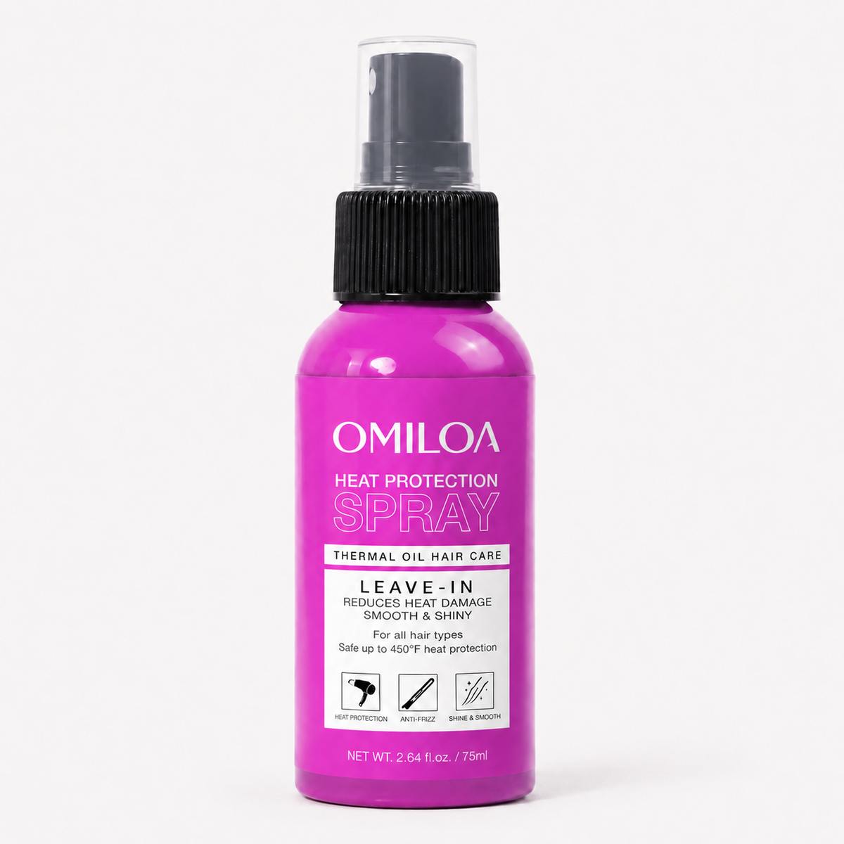 Omiloa Heat Shield thermal protectant spray bottle