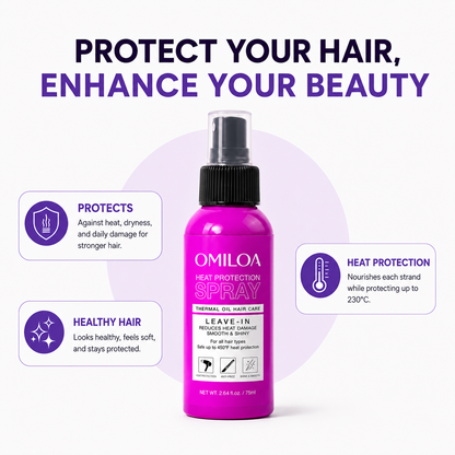 Heat Shield Spray benefits for heat damaged hair protection