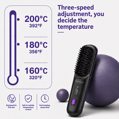 GlideStyle Pro LCD display showing heat setting options